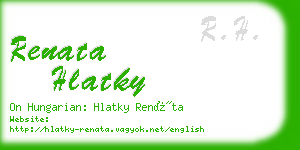 renata hlatky business card